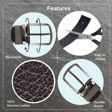 Load image into Gallery viewer, Teakwood Men Genuine Leather Black & Brown Solid Reversible Belt