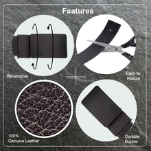Load image into Gallery viewer, Teakwood Men Genuine Leather Black & Brown Solid Reversible Belt