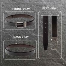 Load image into Gallery viewer, Teakwood Men Genuine Leather Black & Brown Solid Reversible Belt