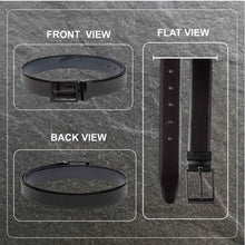 Load image into Gallery viewer, Teakwood Men Genuine Leather Black & Blue Solid Reversible Belt