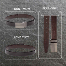 Load image into Gallery viewer, Teakwood Men Genuine Leather Black & Brown Solid Reversible Belt