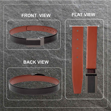 Load image into Gallery viewer, Teakwood Men Genuine Leather Black & Brown Solid Reversible Belt