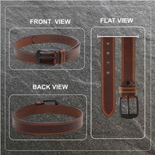 Load image into Gallery viewer, Teakwood Men Genuine Leather Brown Solid Casual Belt