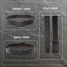 Load image into Gallery viewer, Teakwood Men Genuine Leather Black & Brown Solid Reversible Belt
