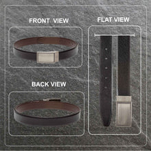 Load image into Gallery viewer, Teakwood Men Genuine Leather Black & Brown Solid Reversible Belt