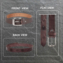 Load image into Gallery viewer, Teakwood Men Genuine Leather Brown Solid Casual Belt- Clearance sale