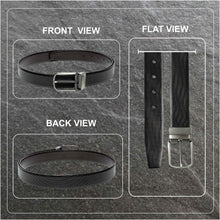Load image into Gallery viewer, Teakwood Men Genuine Leather Black & Brown Solid Reversible Belt