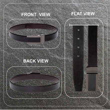 Load image into Gallery viewer, Teakwood Men Genuine Leather Black & Brown Solid Reversible Belt