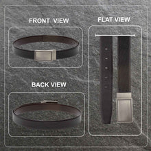 Load image into Gallery viewer, Teakwood Men Genuine Leather Black & Brown Solid Reversible Belt