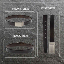 Load image into Gallery viewer, Teakwood Men Genuine Leather Black & Brown Solid Reversible Belt