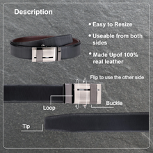 Load image into Gallery viewer, Teakwood Leathers Men Black Genuine Leather Belt