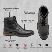 Load image into Gallery viewer, Teakwood Leathers Men's Black Casual Ankle Lace-Up Boots