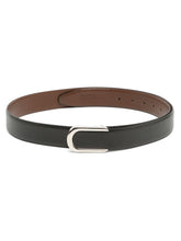 Load image into Gallery viewer, Men Black Textured Leather Belt