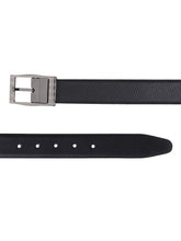 Load image into Gallery viewer, Men Black & Brown Solid Reversible Leather Belt