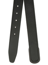 Load image into Gallery viewer, Men Black Textured Leather Belt