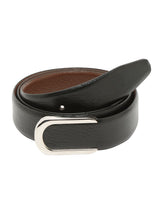 Load image into Gallery viewer, Men Black Textured Leather Belt