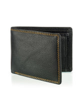 Load image into Gallery viewer, Teakwood Genuine Leather Black Wallet