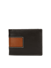 Load image into Gallery viewer, Teakwood Genuine Leather Black Colour Two Fold Wallet