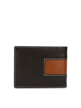 Load image into Gallery viewer, Teakwood Genuine Leather Black Colour Two Fold Wallet