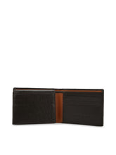 Load image into Gallery viewer, Teakwood Genuine Leather Black Colour Two Fold Wallet