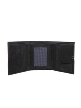 Load image into Gallery viewer, Teakwood Genuine Leather Black Colour Tri-Fold Wallet