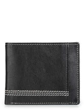 Load image into Gallery viewer, Teakwood Genuine Leather Black Colour Two Fold Wallet