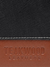 Load image into Gallery viewer, Teakwood Leathers Men Black Solid Two Fold Leather Wallet