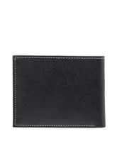 Load image into Gallery viewer, Teakwood Leathers Men Black Solid Two Fold Leather Wallet