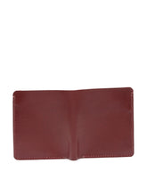 Load image into Gallery viewer, Teakwood Men Genuine Leather Maroon Bi fold Wallets