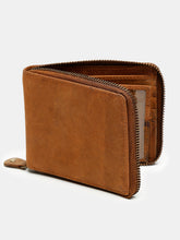 Load image into Gallery viewer, Teakwood Genuine Leather Tan Color Wallet