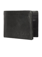 Load image into Gallery viewer, Teakwood Genuine Leather Black Wallet