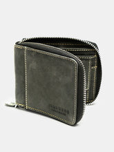 Load image into Gallery viewer, Teakwood Genuine Leather Black Wallet