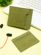 Load image into Gallery viewer, Teakwood Genuine Leather Green Color Wallet