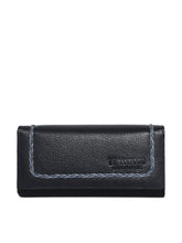 Load image into Gallery viewer, Teakwood Genuine Leather Women Wallet - Blue