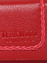 Load image into Gallery viewer, Teakwood Genuine Leather Women Wallet - Red