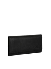 Load image into Gallery viewer, Teakwood Genuine Leather Women Wallet - Black