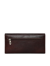 Load image into Gallery viewer, Teakwood Genuine Leather Women Wallet - Brown