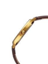Load image into Gallery viewer, Teakwood leather Golden Men Analog Watch