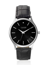 Load image into Gallery viewer, Teakwood leather Silver Men Analog Watch