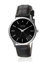 Load image into Gallery viewer, Teakwood leather Silver Men Analog Watch