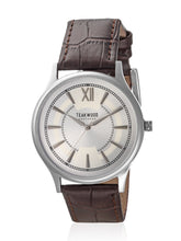 Load image into Gallery viewer, Teakwood leather Silver Men Analog Watch