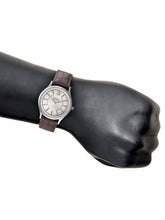 Load image into Gallery viewer, Teakwood leather Silver Men Analog Watch