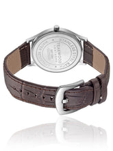 Load image into Gallery viewer, Teakwood leather Silver Men Analog Watch