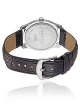 Load image into Gallery viewer, Teakwood leather Silver Men Analog Watch