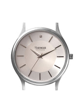 Load image into Gallery viewer, Teakwood leather Silver Men Analog Watch