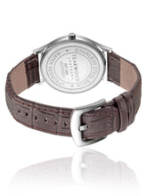 Load image into Gallery viewer, Teakwood leather Silver Men Analog Watch