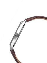 Load image into Gallery viewer, Teakwood leather Silver Men Analog Watch