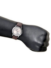 Load image into Gallery viewer, Teakwood leather Silver Men Analog Watch