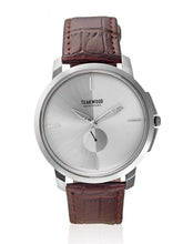 Load image into Gallery viewer, Teakwood leather Silver Men Analog Watch