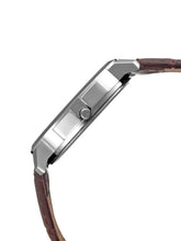 Load image into Gallery viewer, Teakwood leather Silver Men Analog Watch
